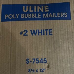 Uline white Poly Mailers ~70 count